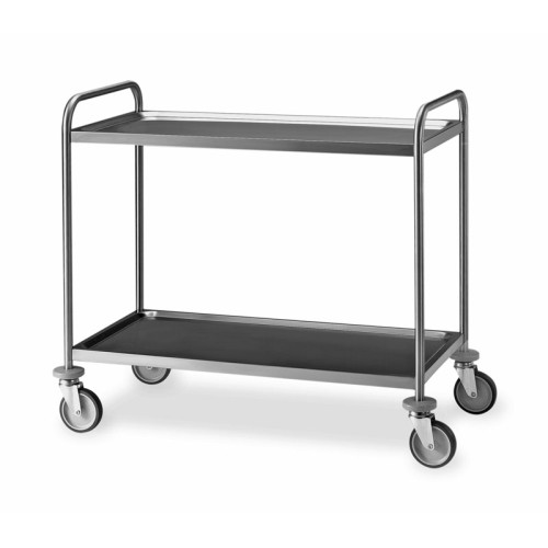 Carrello inox, 2 piani stampati cm 100x50