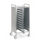 Carrello portavassoi pannellato inox, portata 20 vassoi GN