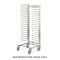 Carrello portateglie 20x60x40, supporti in tubo, 2 ruote frenate