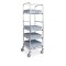 Carrello portacestelli cm 51x51, 5 serie guide