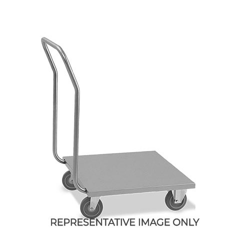 Carrello portacasse inox, 2 ruote frenate, cm 60x70x97h