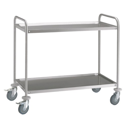 Carrello inox, 2 piani stampati cm 100x50, MADE IN PRC