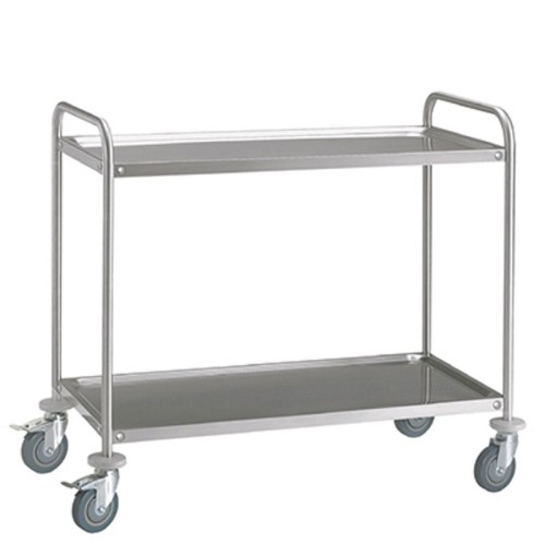 Carrello inox, 2 piani stampati cm 100x60, MADE IN PRC