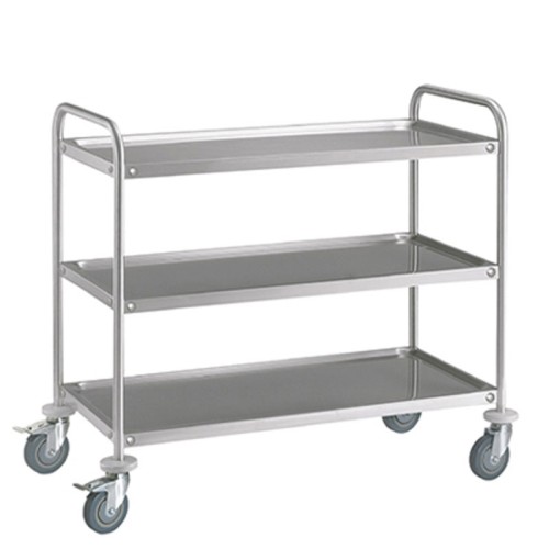 Carrello inox, 3 piani stampati cm 100x60, MADE IN PRC