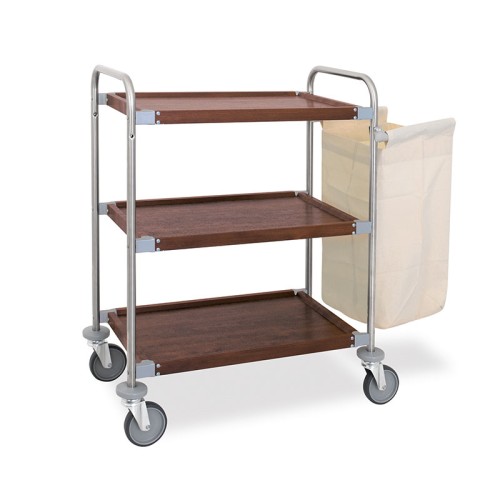 Carrello portabiancheria, 3 piani cm 70x45, sacco biancheria