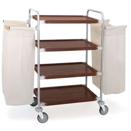 Carrello portabiancheria, 4 piani cm 70x45, 2 sacchi biancheria