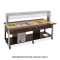 Buffet misto GN 6/1, 3 caldi-3 freddi, parafiato mobile, illuminazione a led, laccato RAL